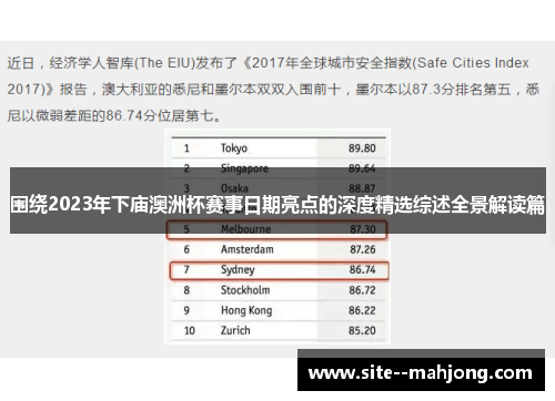 围绕2023年下庙澳洲杯赛事日期亮点的深度精选综述全景解读篇