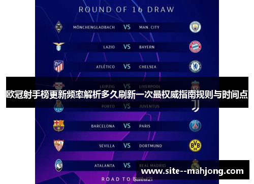 欧冠射手榜更新频率解析多久刷新一次最权威指南规则与时间点 欧冠射手榜更新频率解析多久刷新一次最权威指南规则与时间点