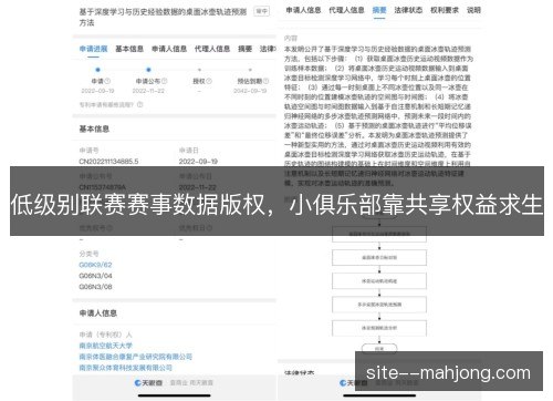 低级别联赛赛事数据版权，小俱乐部靠共享权益求生